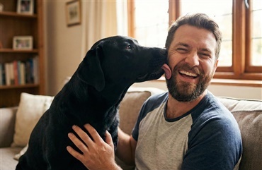 Hvorfor slikker min hund mig? Her er 5 mulige &aring;rsager