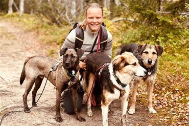 Frihed p&aring; to hjul - ogs&aring; med tre hunde 