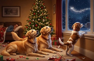 Mysteriet om de logrende julehaler. Hvad ser hundene julenat?